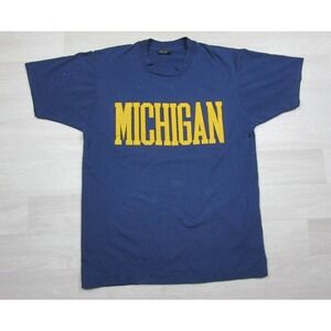 Vintage 90s Michigan University Wolverines T-Shirt Men's (L) NCAA Football